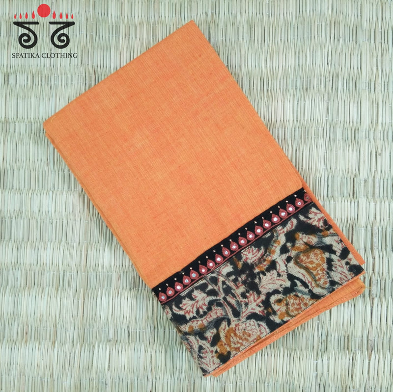 Solid Kalamkari Hand Embroidered Blouse Fabric