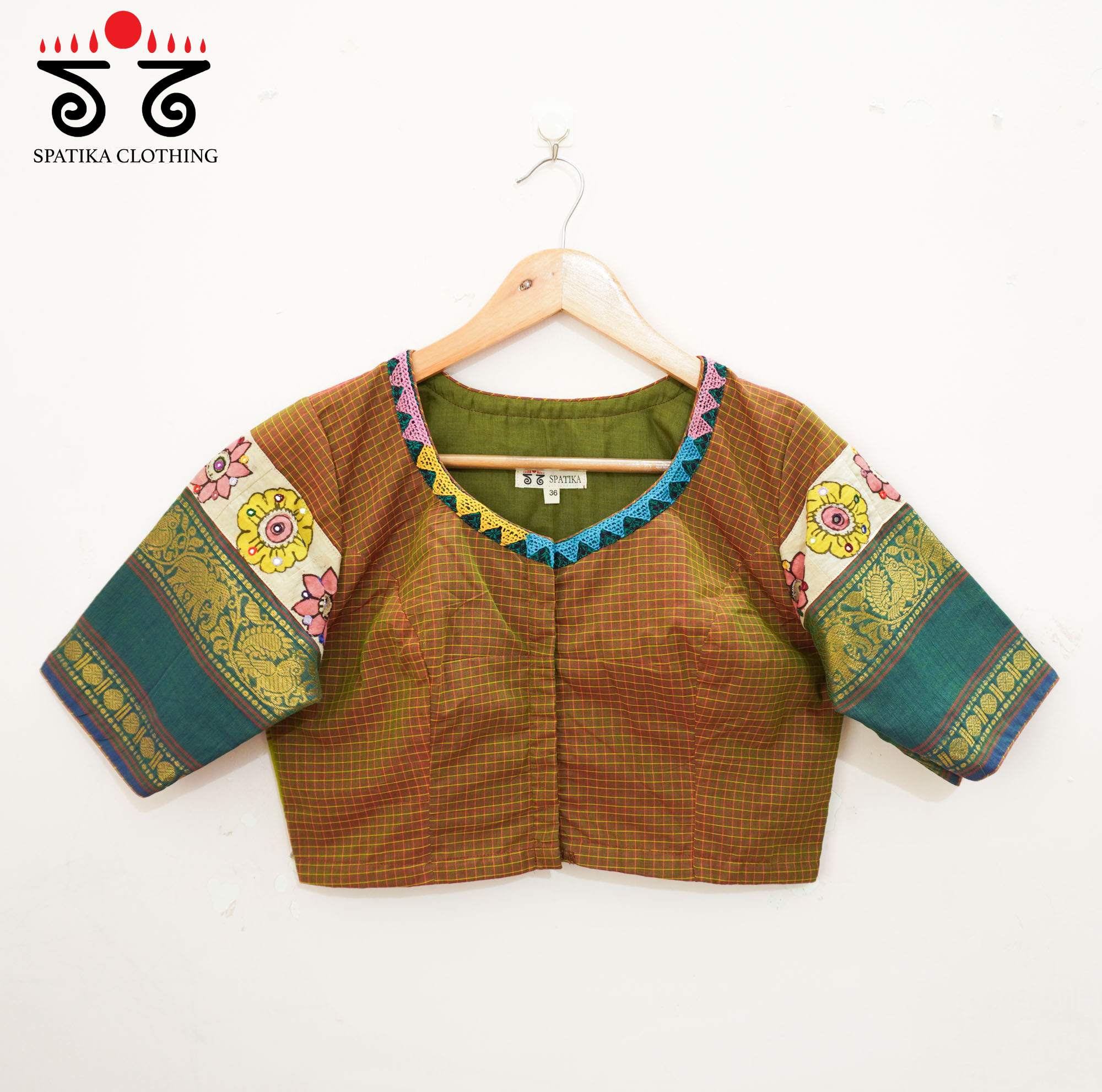 Peacock Green Chettinad - Pen Kalamkari Blouse