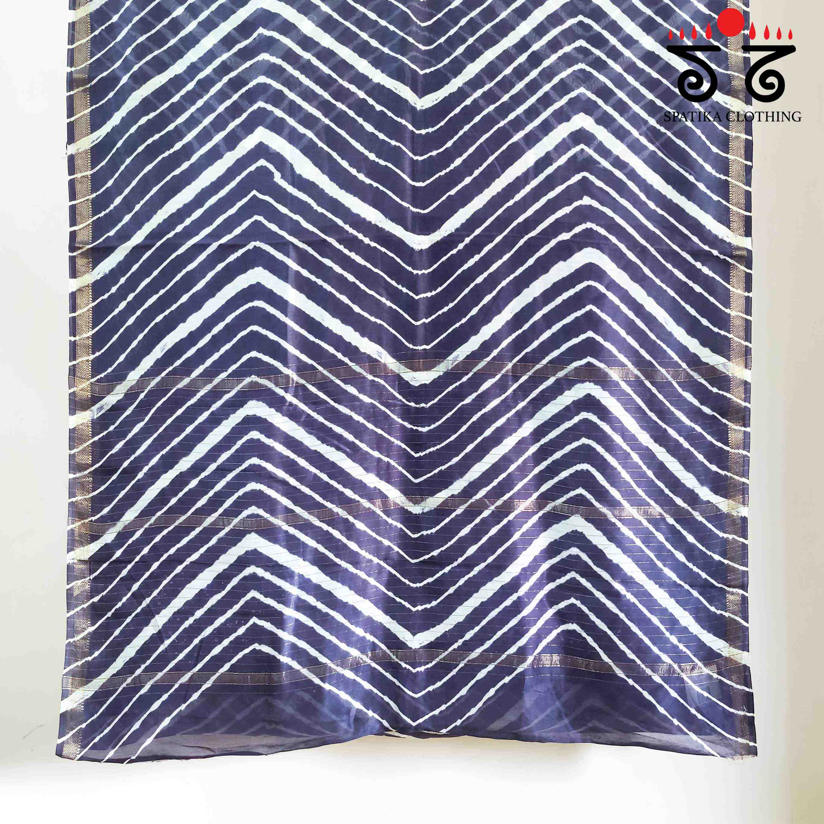 Leheriya on Maheswari silk cotton Saree- New!