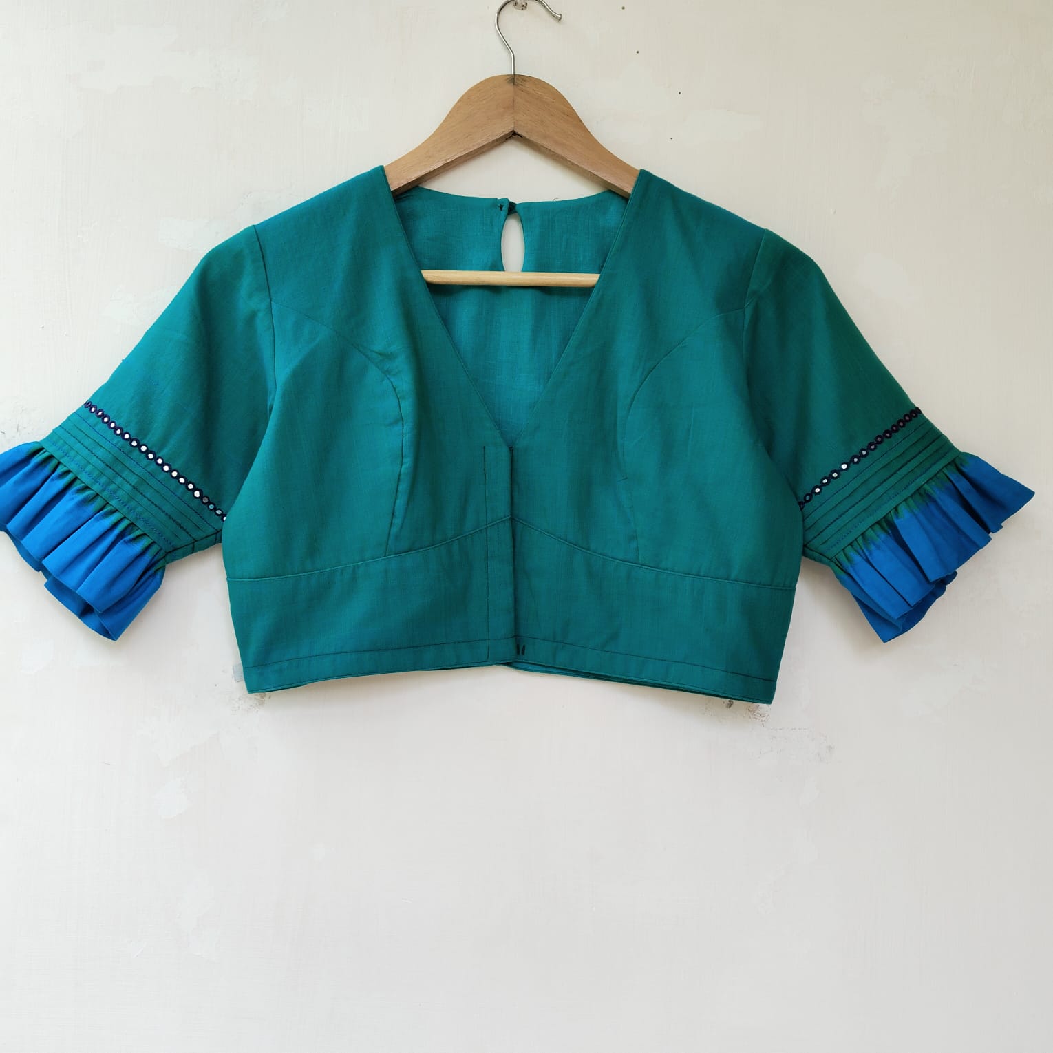 Frilled Mirror- Handcrafted Blouse