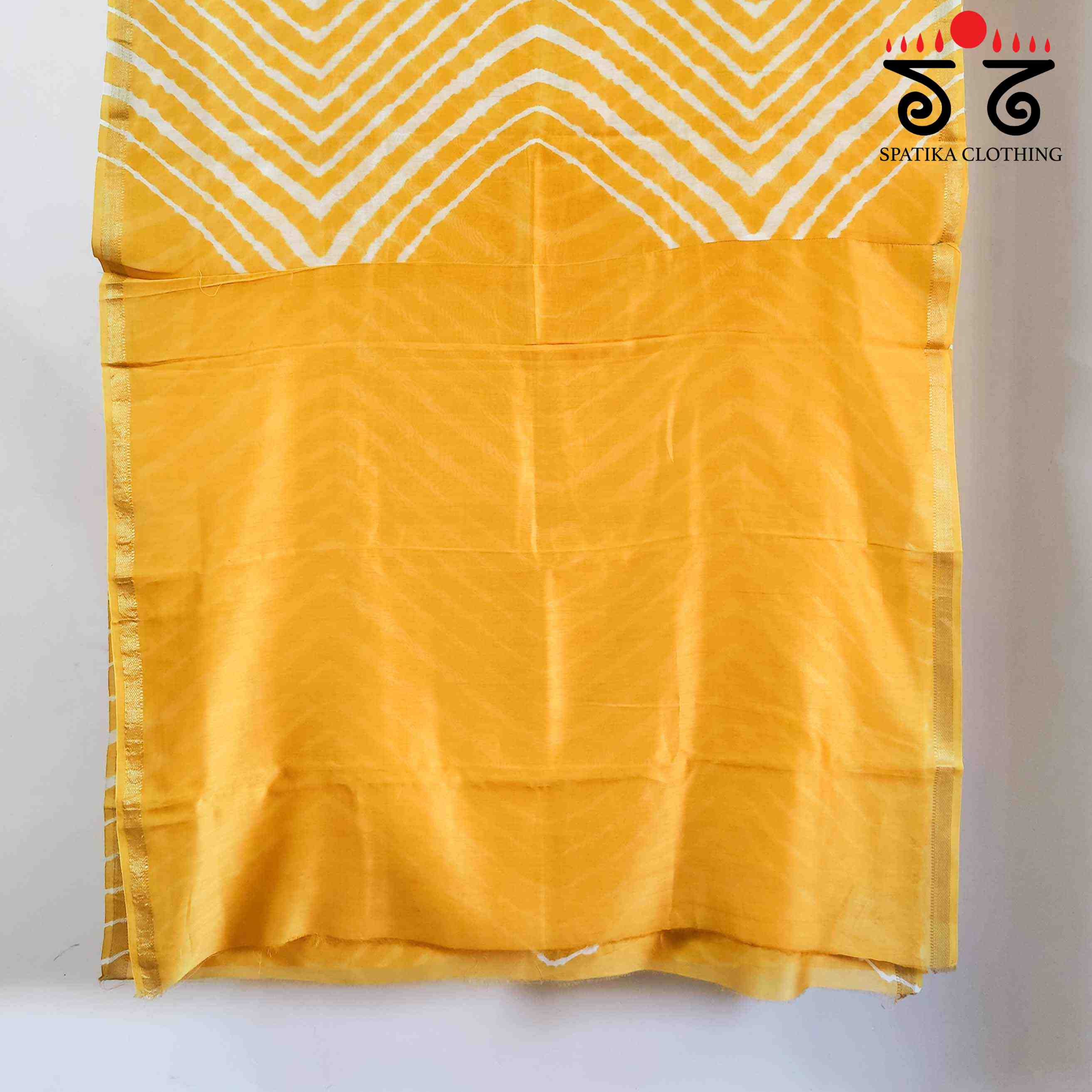Leheriya on Maheswari silk cotton Saree- New!