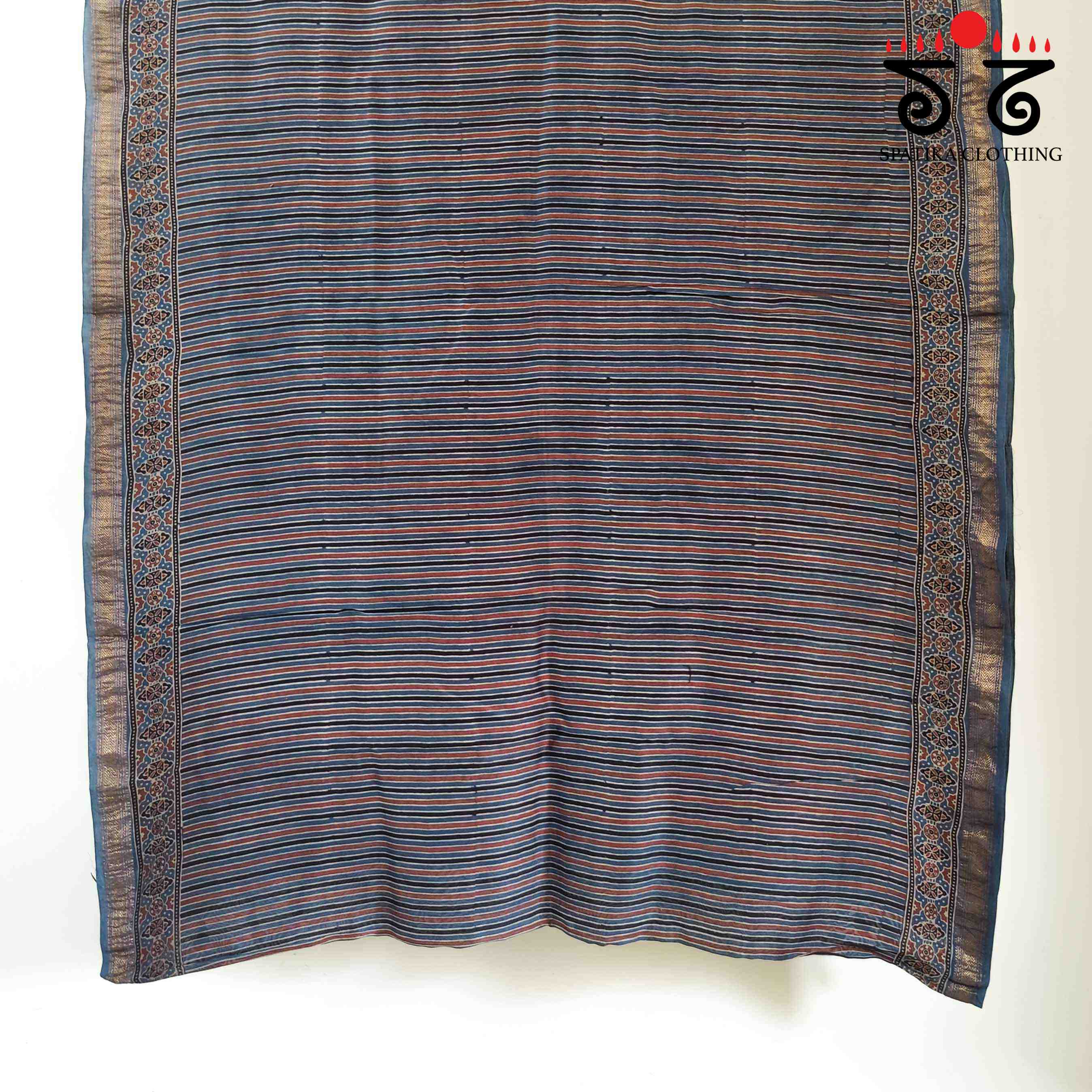 Ajrak Maheshwari Silk Cotton Saree