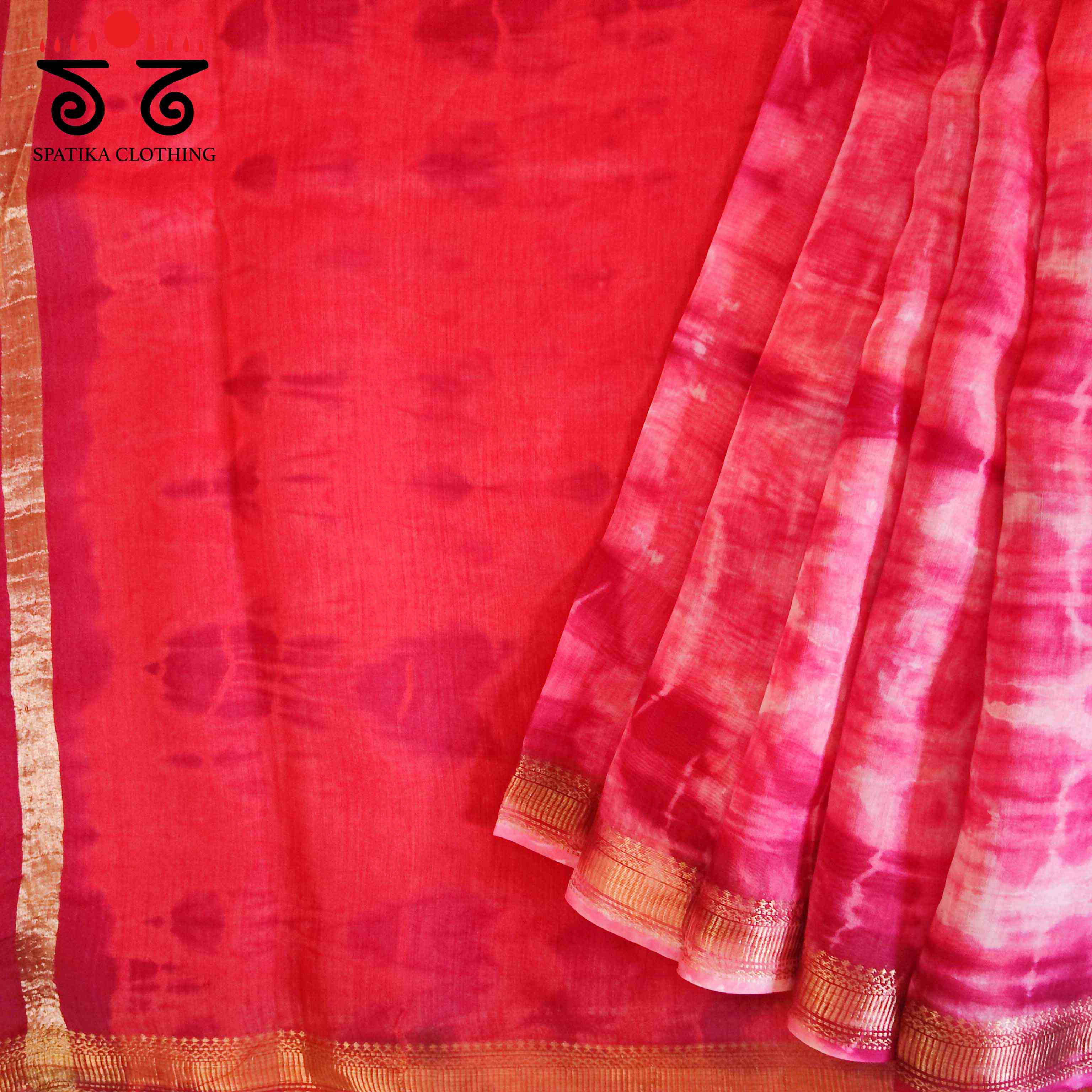 Leheriya on Maheswari silk cotton Saree- New!