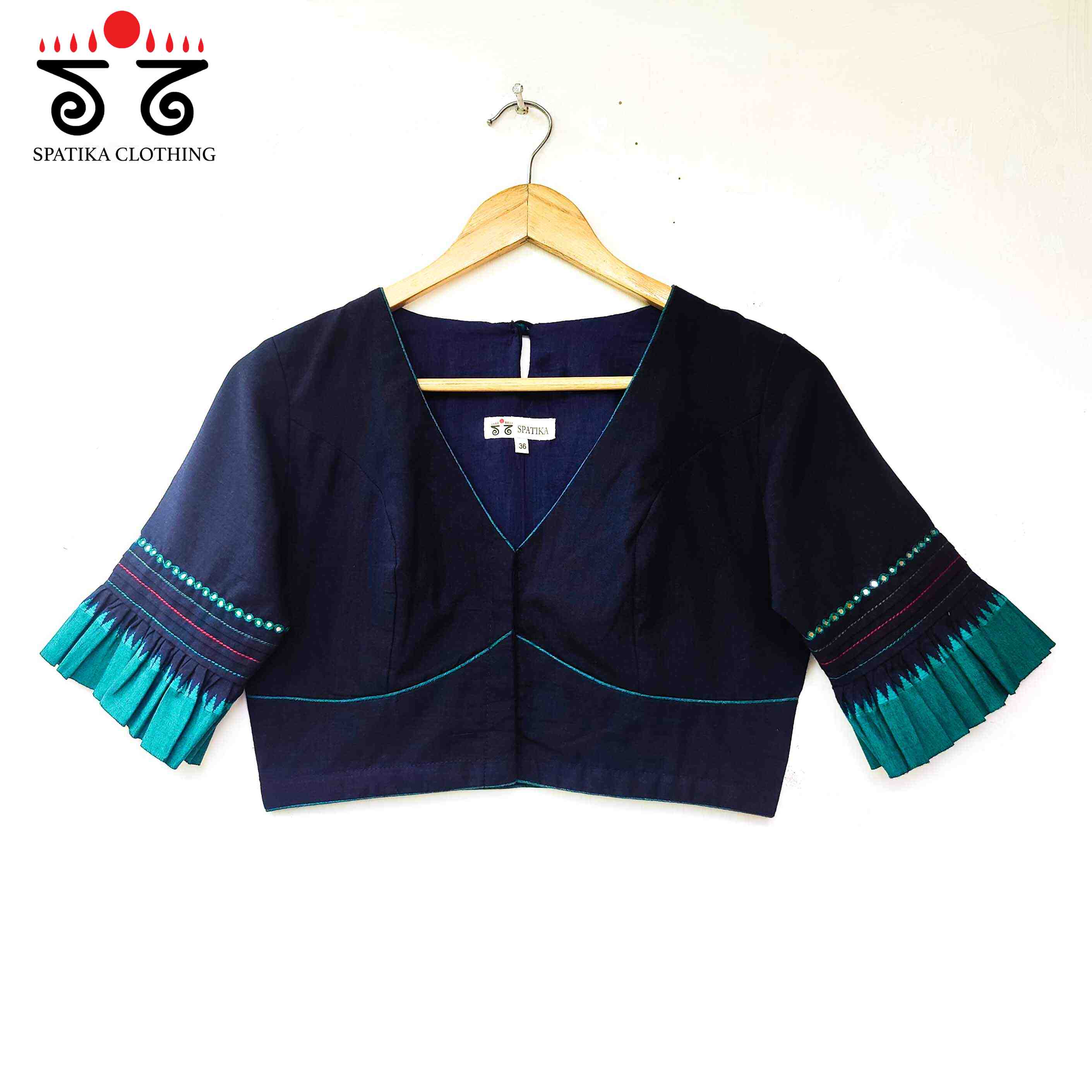 Frilled Mirror- Handcrafted Blouse