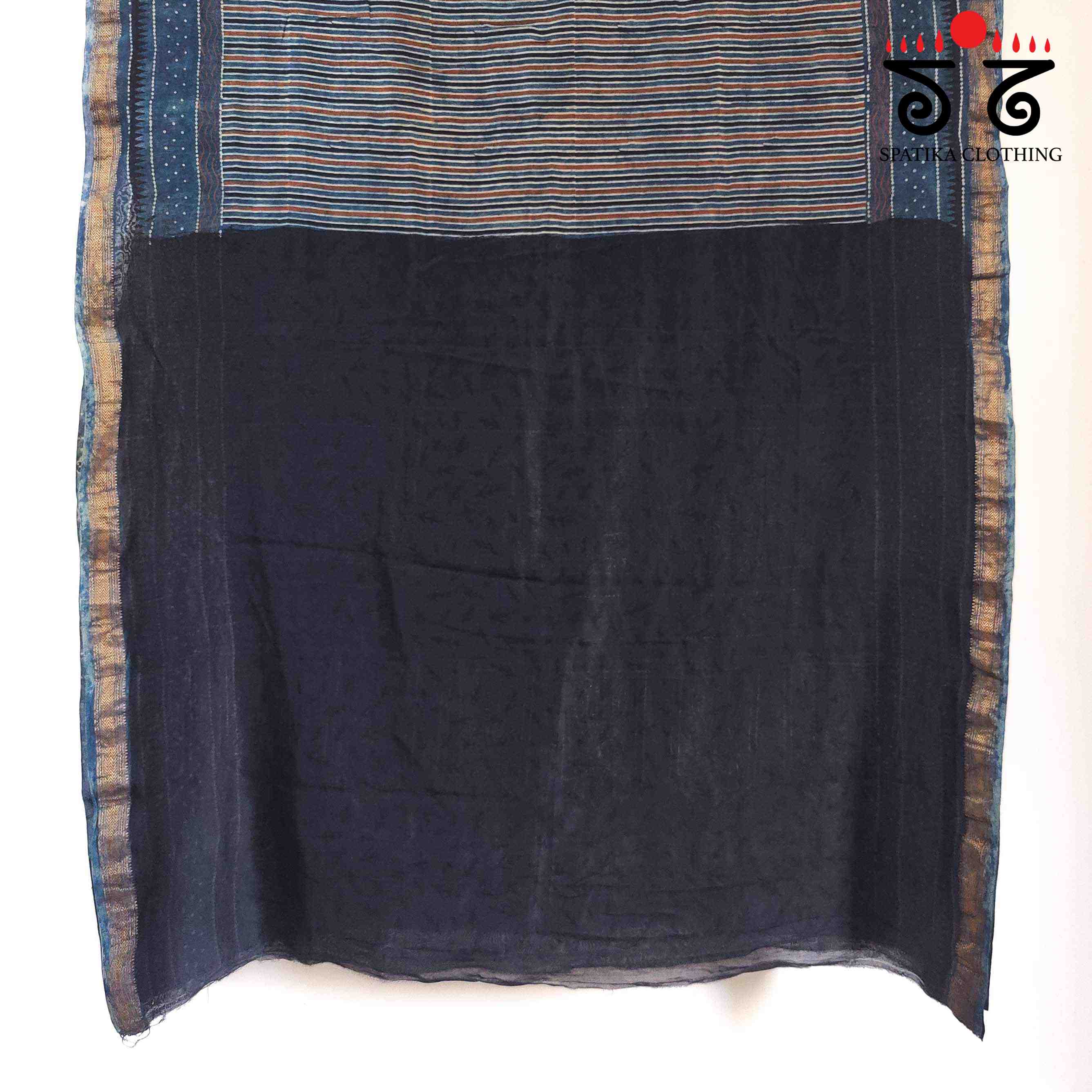 Ajrak Maheshwari Silk Cotton Saree