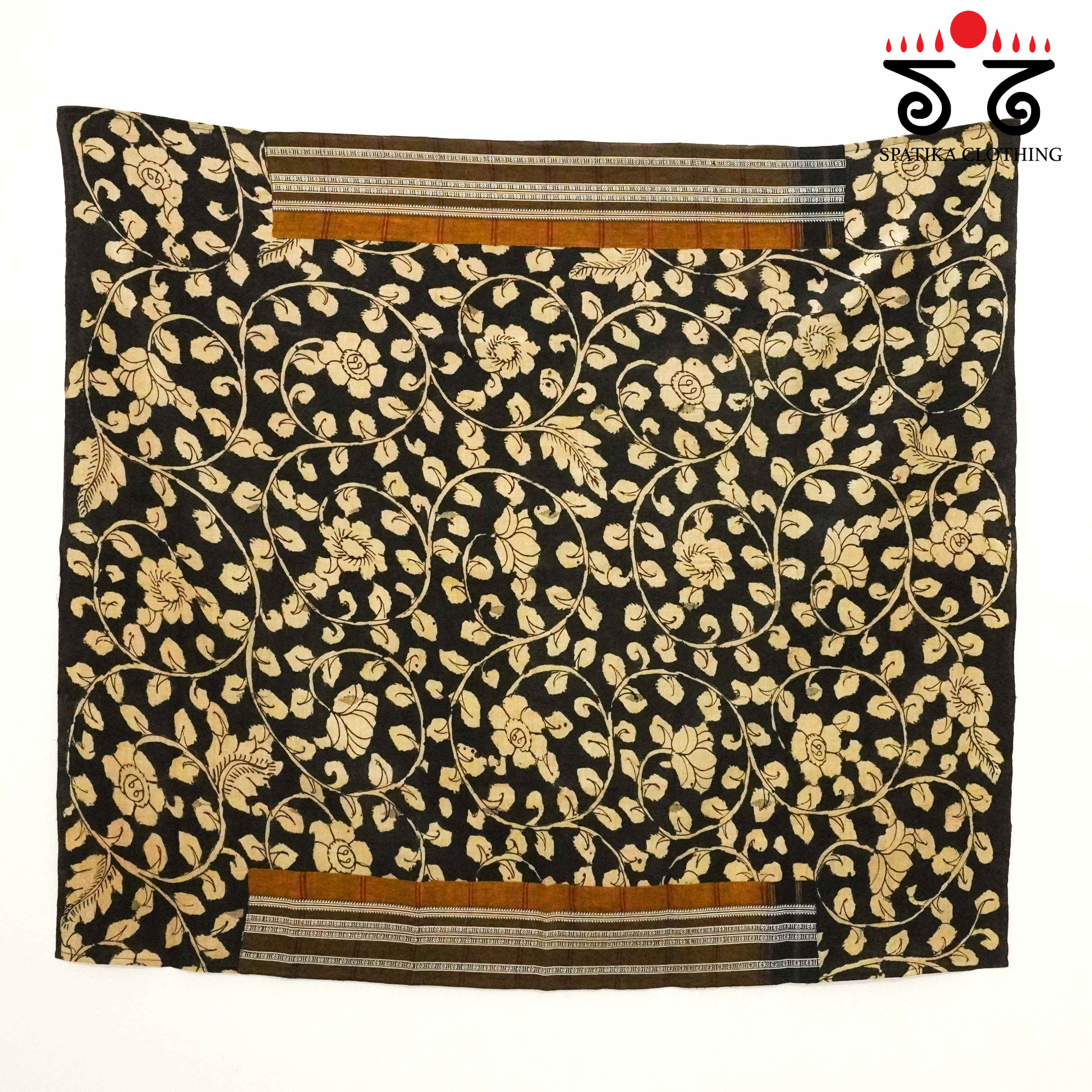 Ilkal Handwoven Cotton Saree - Pen Kalamkari Blouse