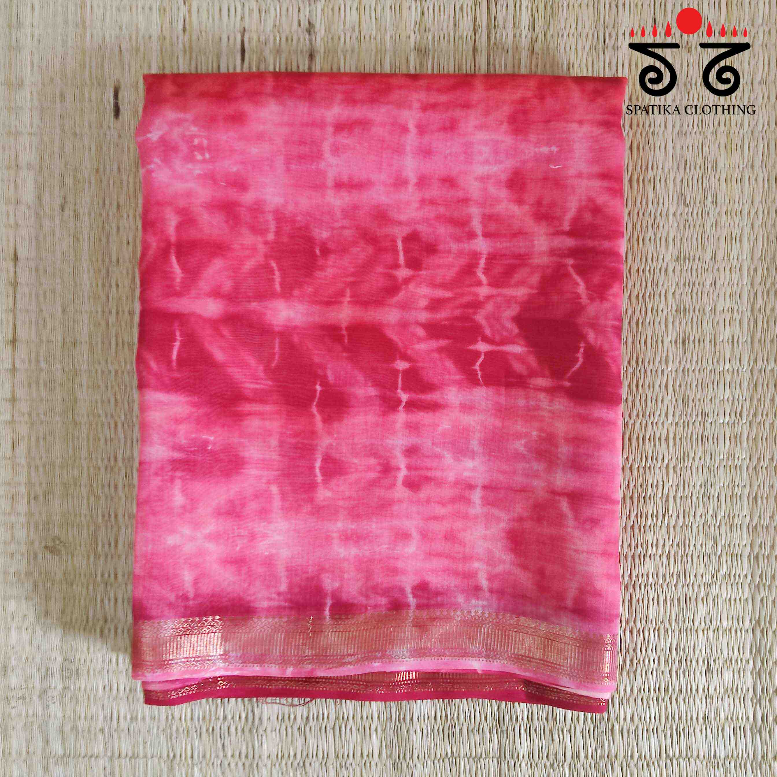 Leheriya on Maheswari silk cotton Saree- New!
