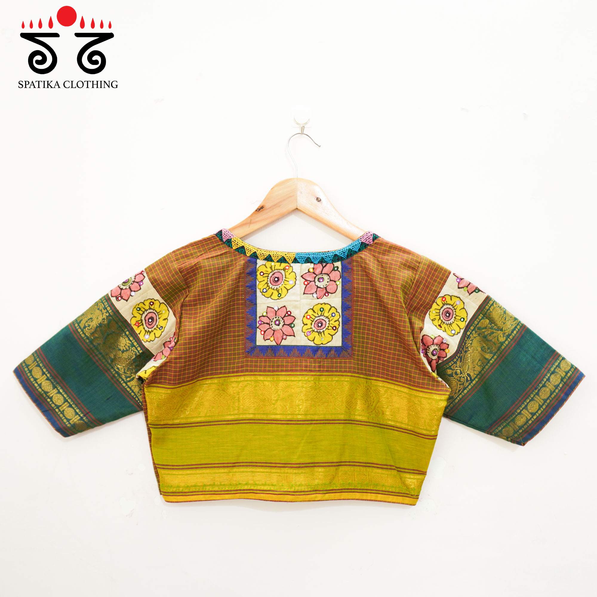 Peacock Green Chettinad - Pen Kalamkari Blouse