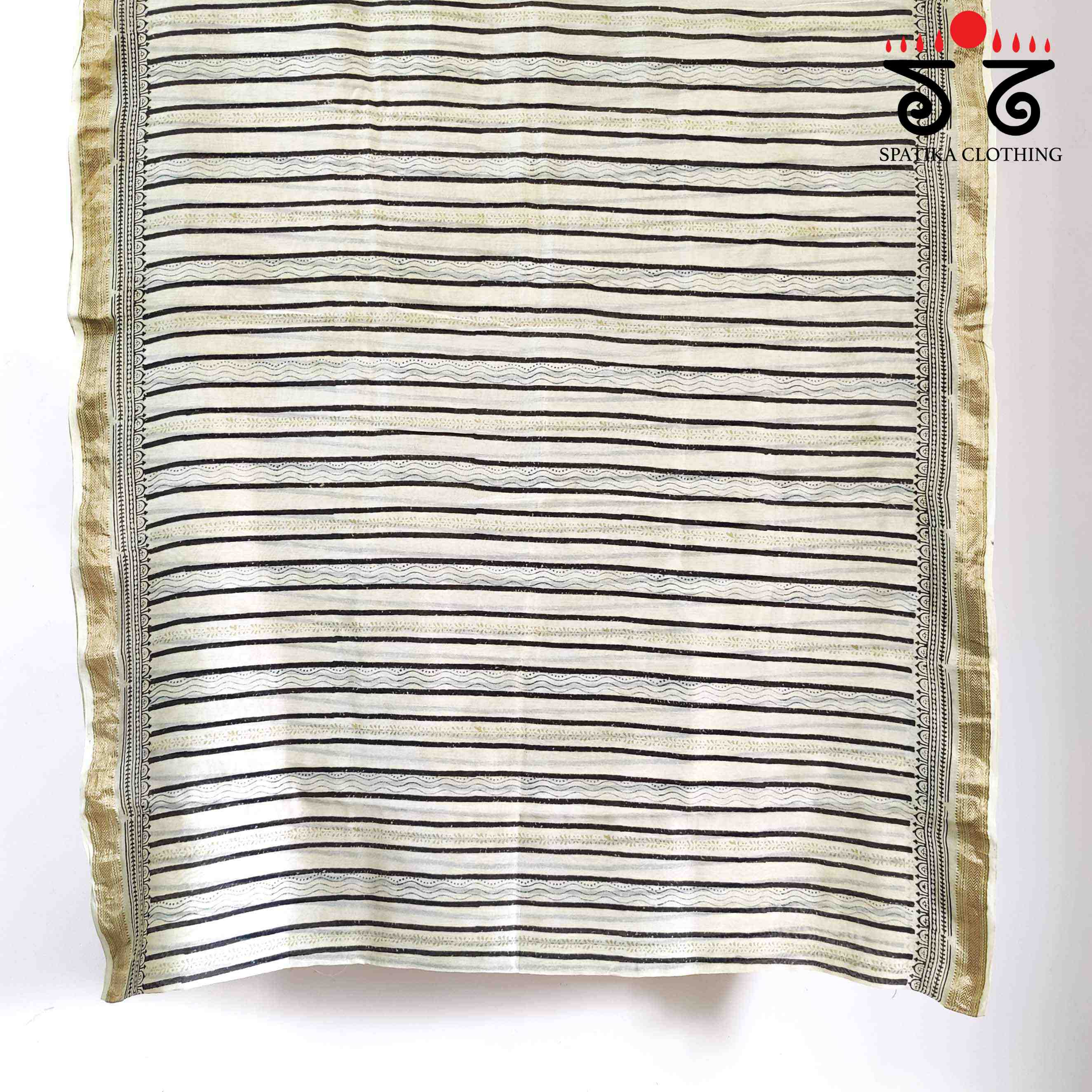 Ajrak Maheshwari Silk Cotton Saree