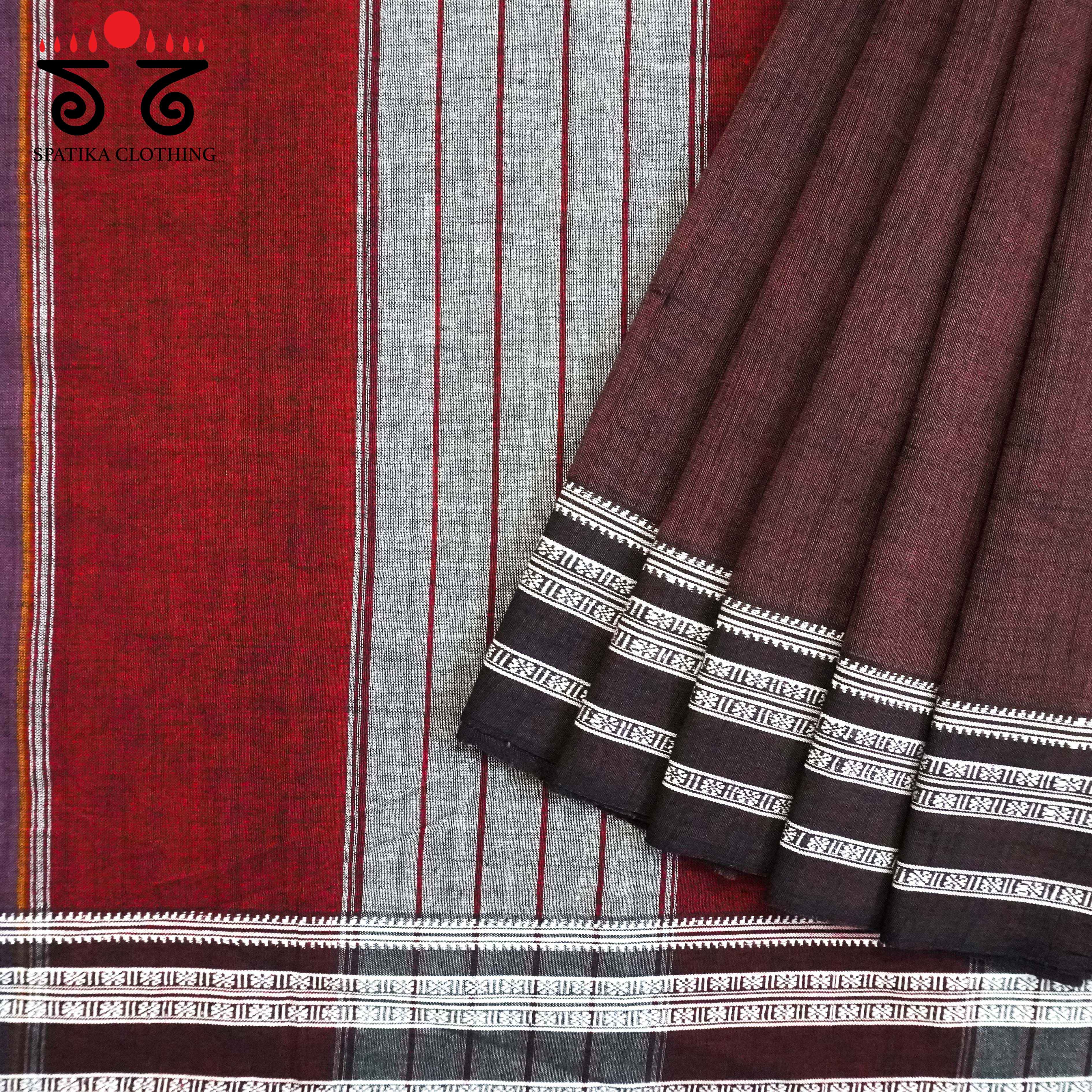 Ilkal Handwoven Cotton Saree - Pen Kalamkari Blouse