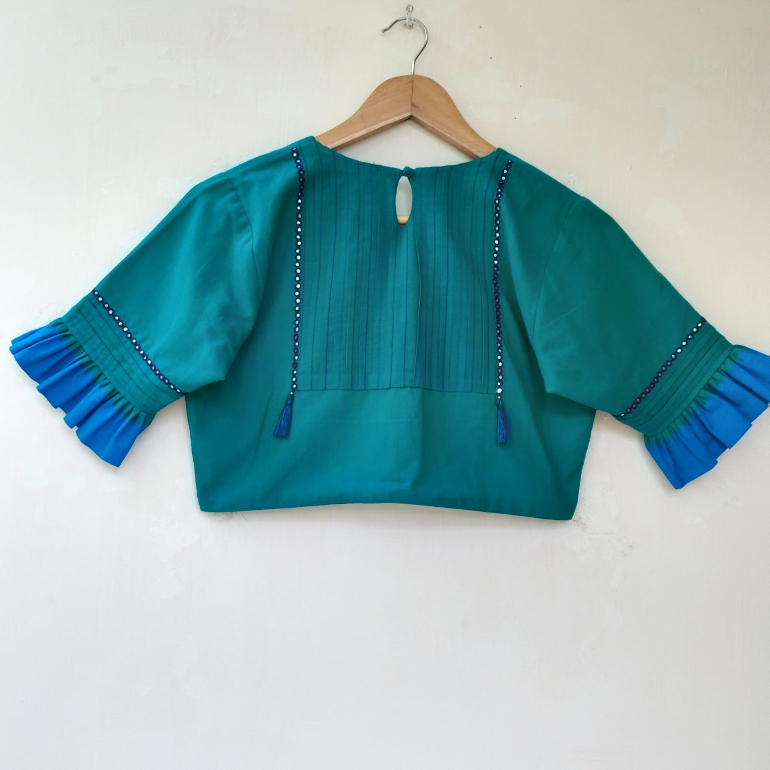 Frilled Mirror- Handcrafted Blouse