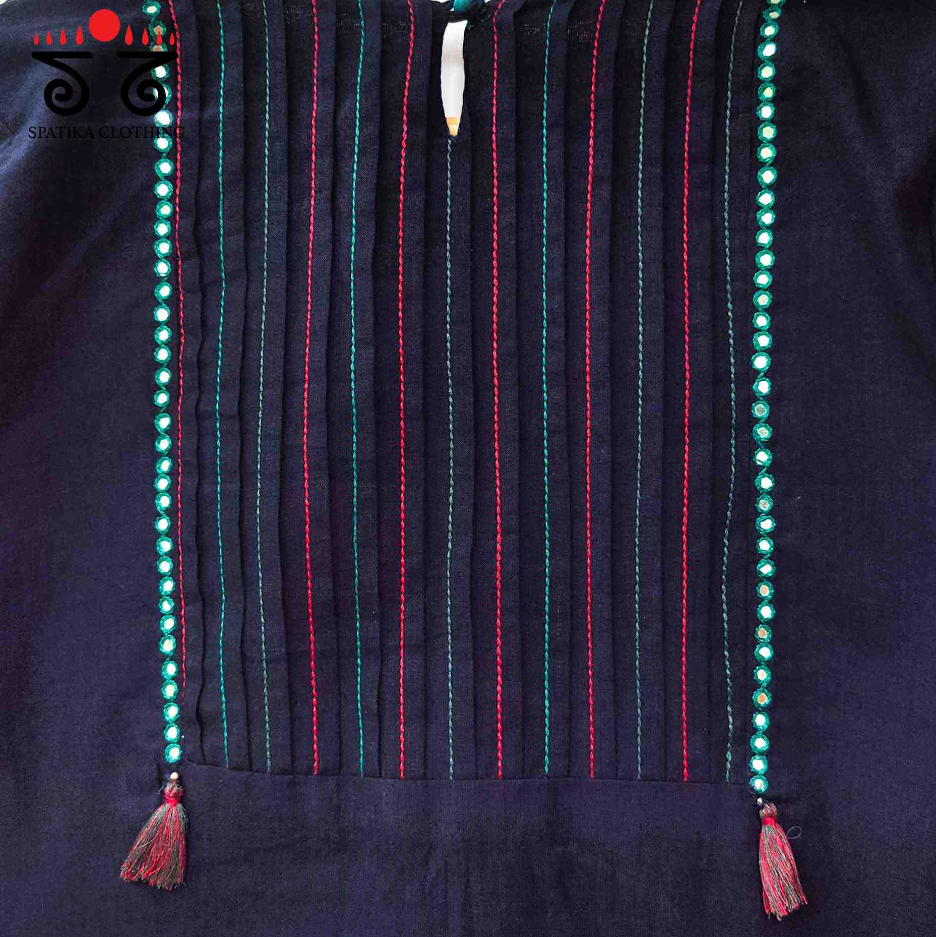 Frilled Mirror- Handcrafted Blouse