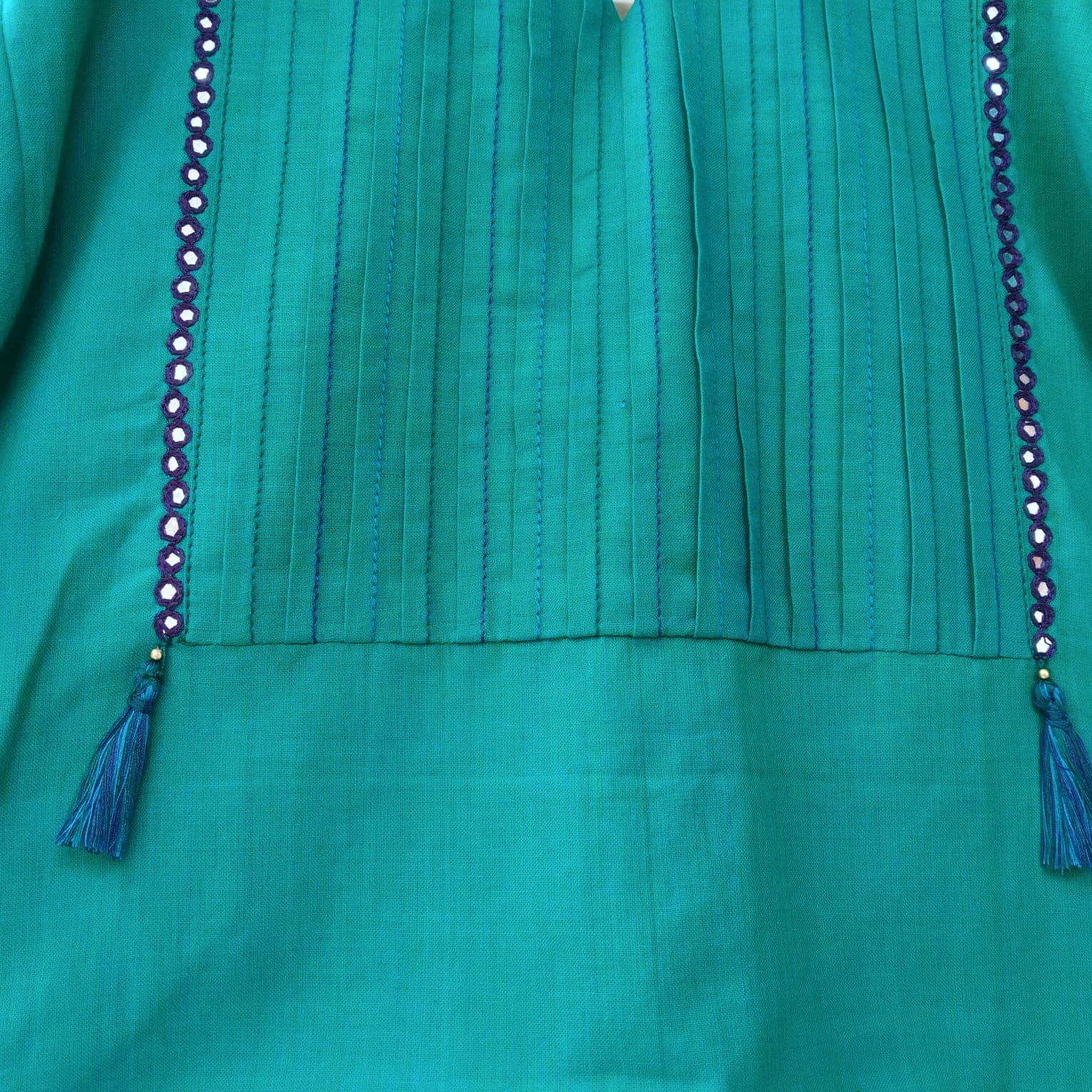 Frilled Mirror- Handcrafted Blouse