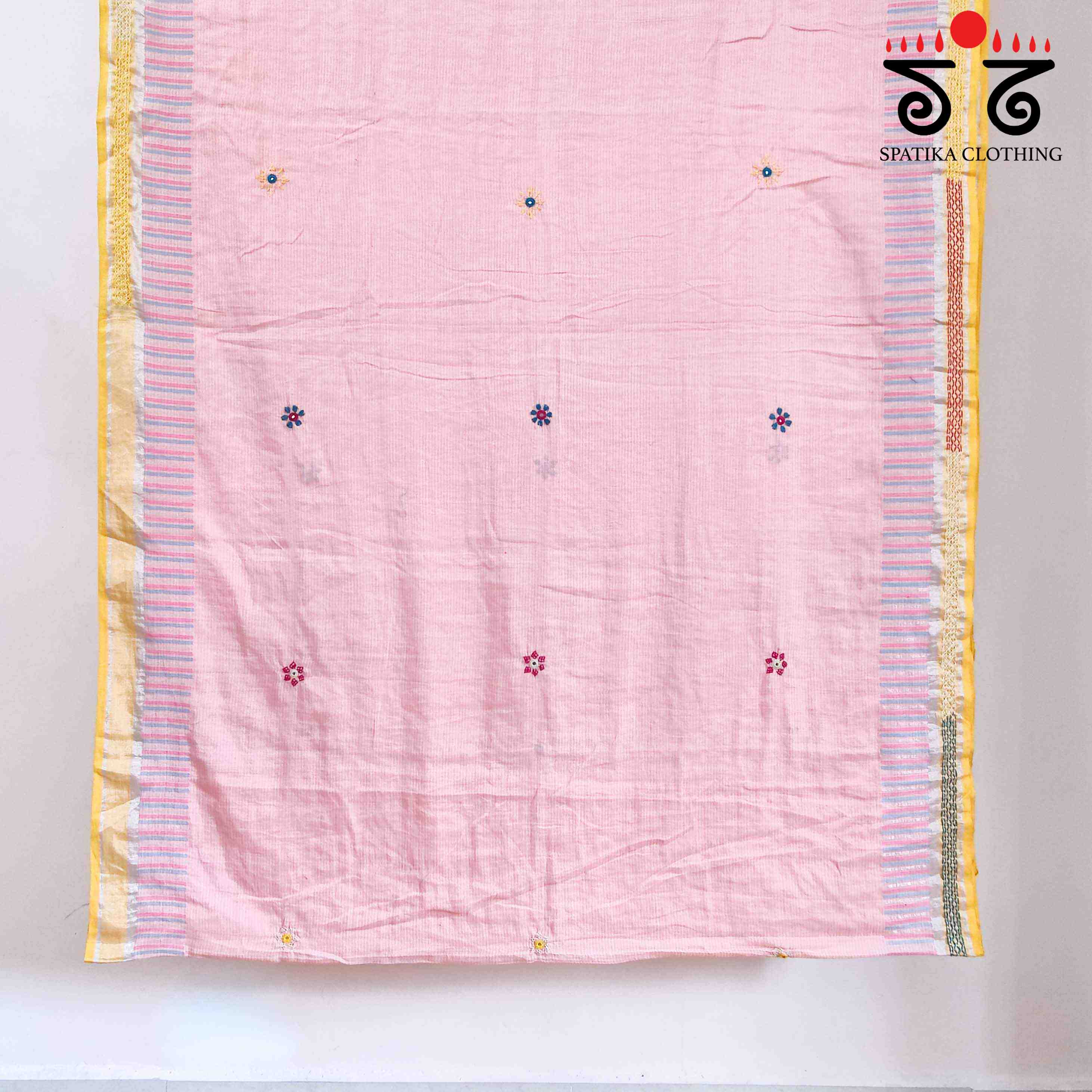 Lambani Handembroidered Jamdhani cotton saree