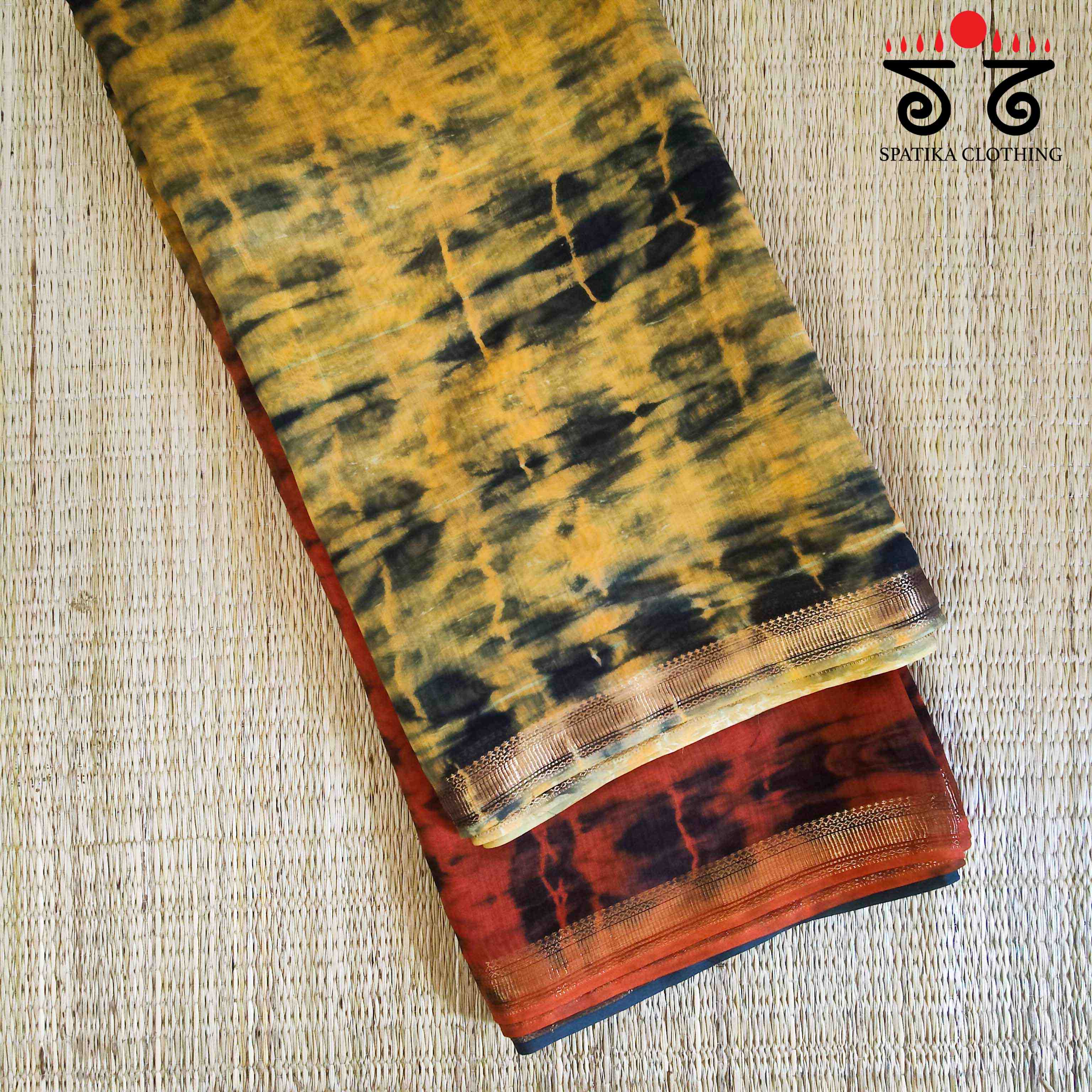 Leheriya on Maheswari silk cotton Saree- New!