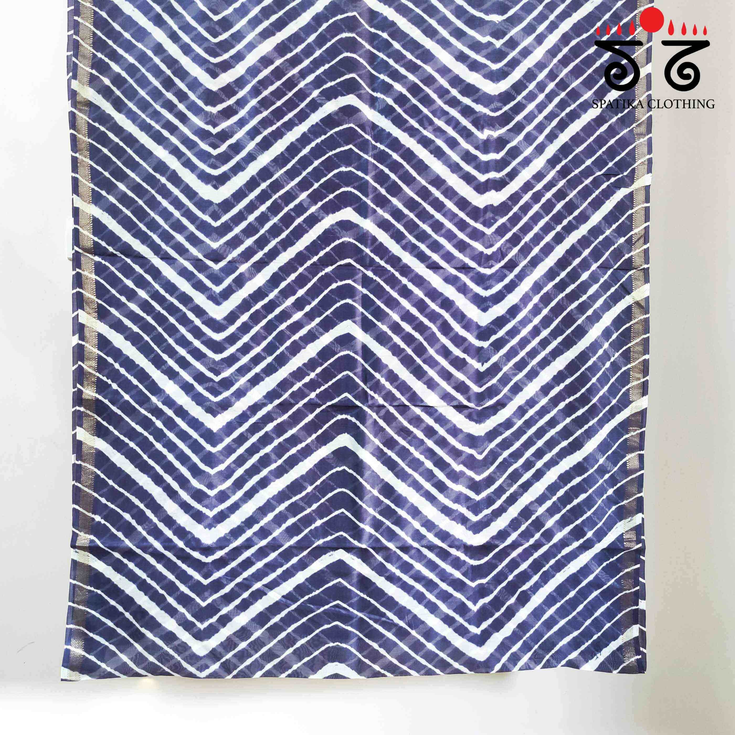 Leheriya on Maheswari silk cotton Saree- New!