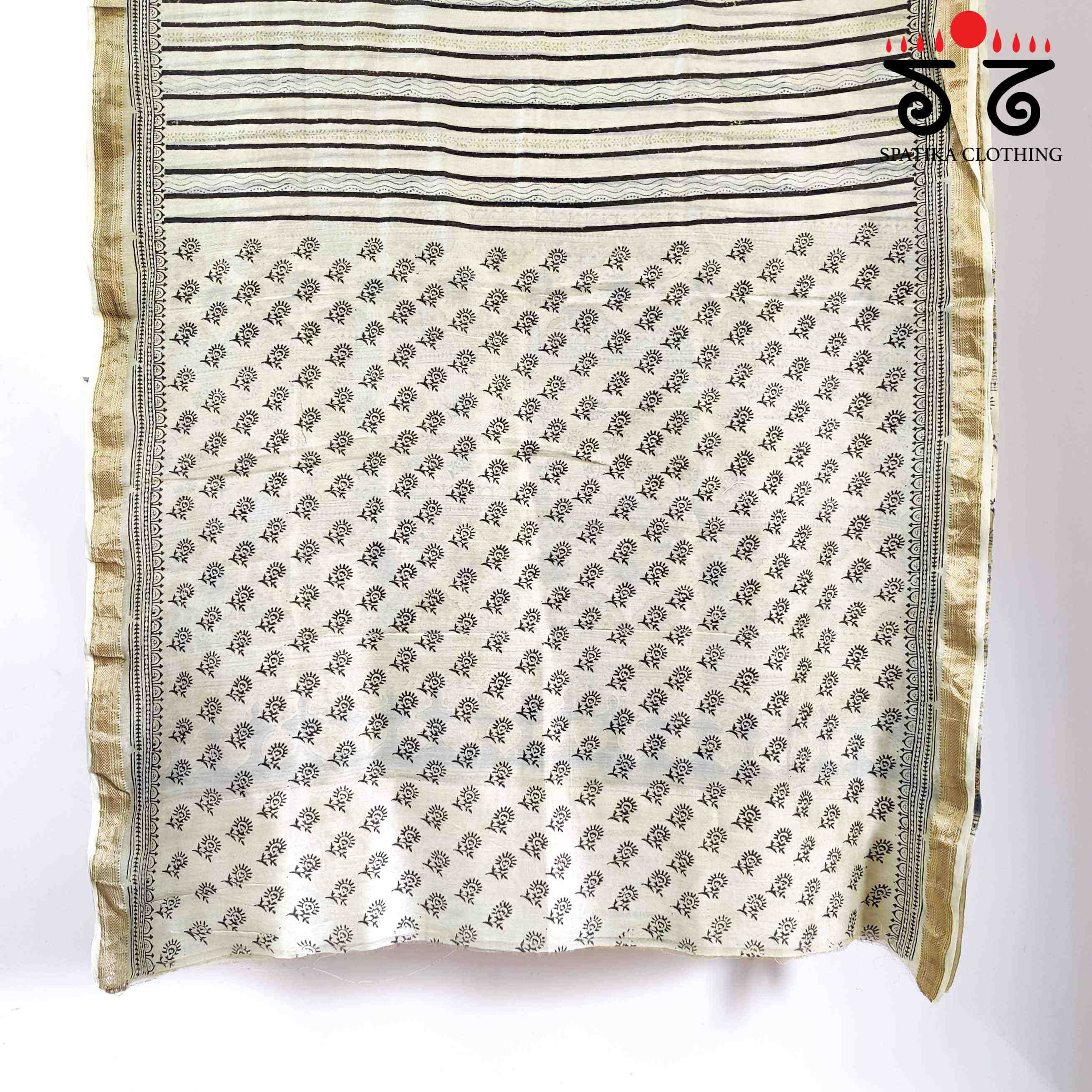 Ajrak Maheshwari Silk Cotton Saree