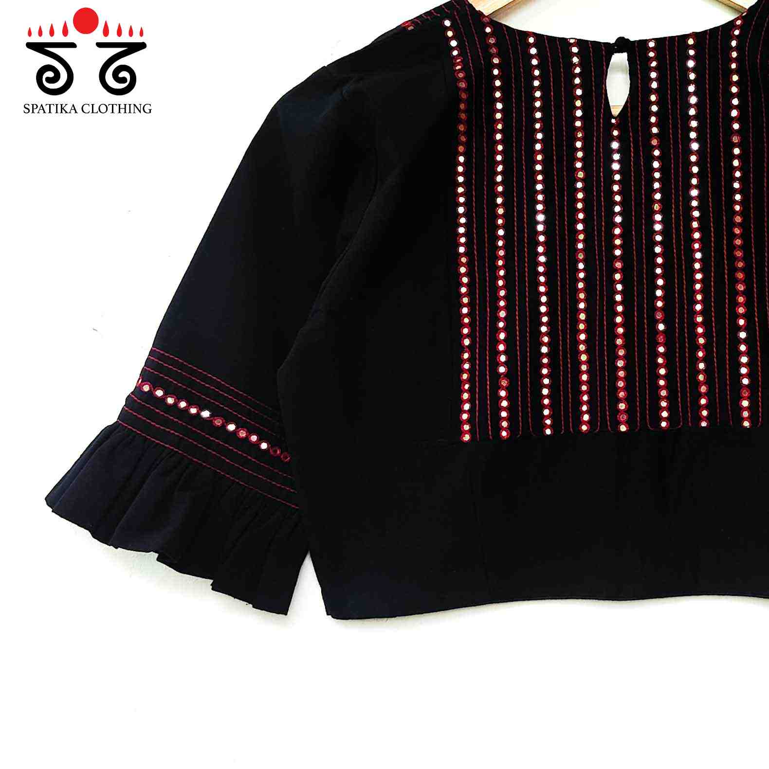 Frilled Mirror- Handcrafted Blouse