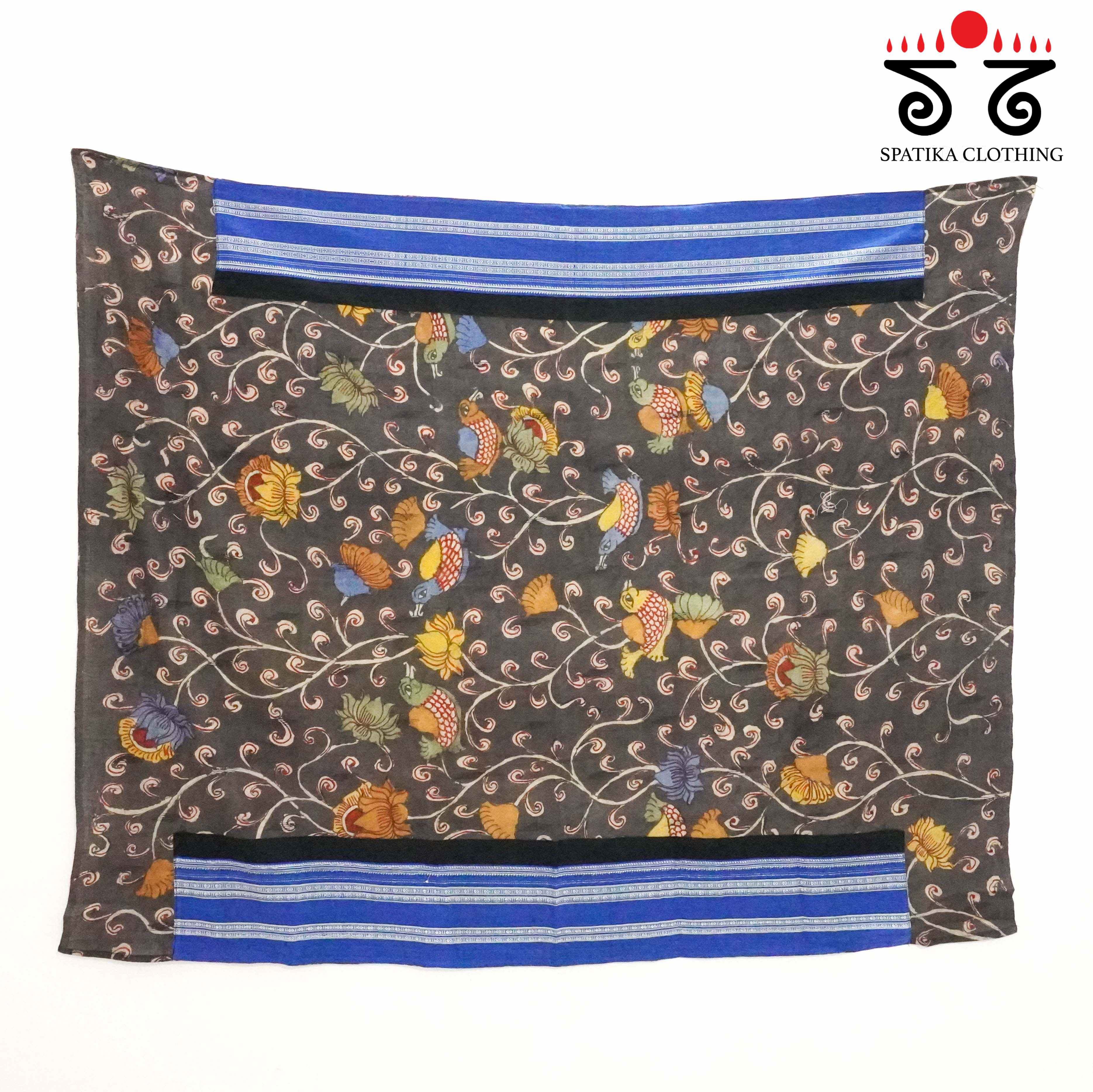 Ilkal Handwoven Cotton Saree - Pen Kalamkari Blouse