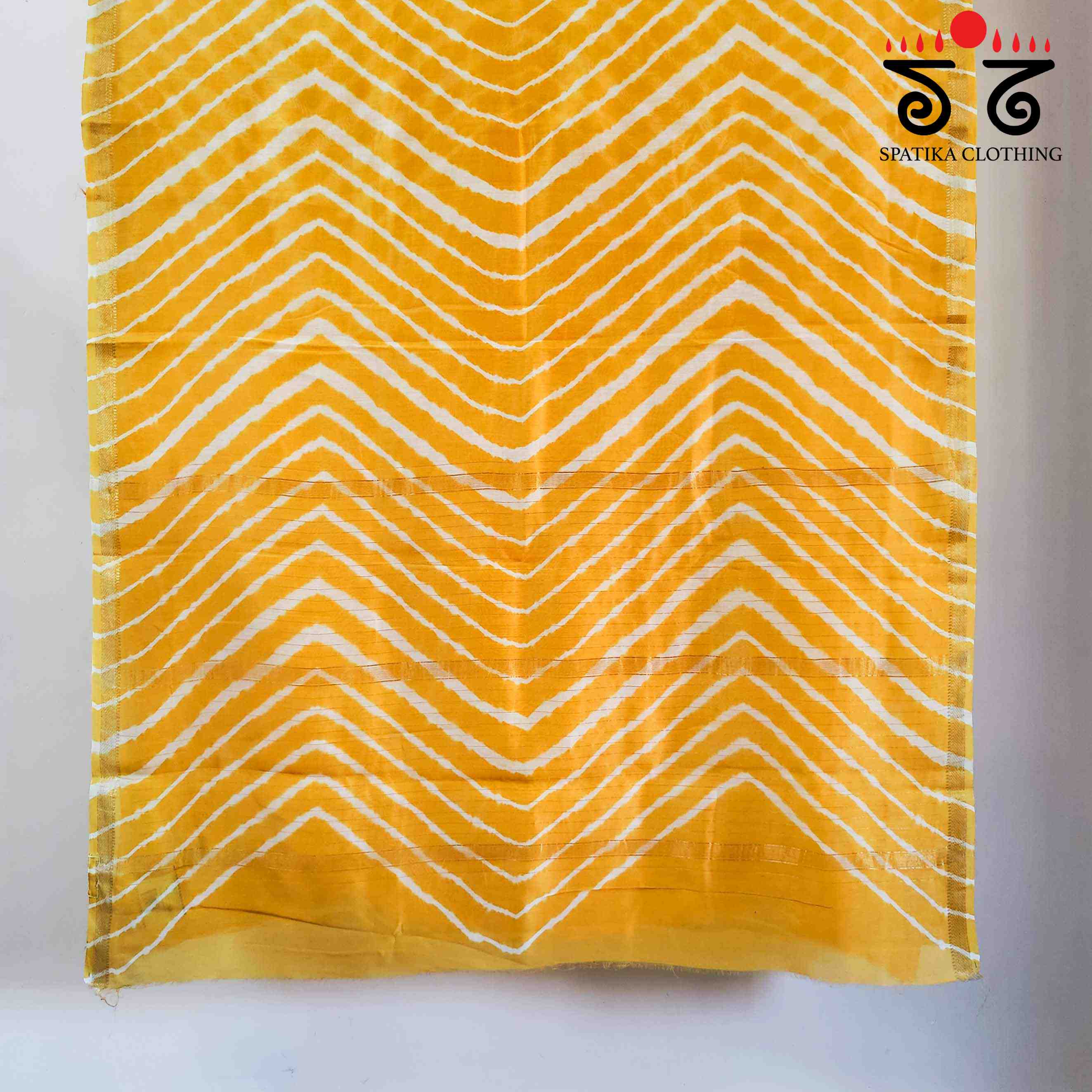 Leheriya on Maheswari silk cotton Saree- New!