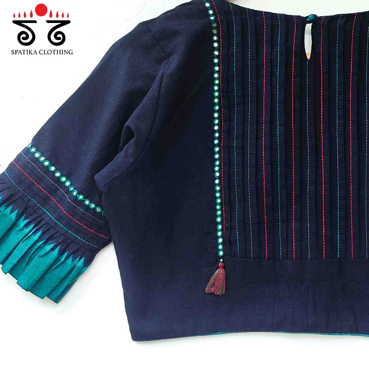 Frilled Mirror- Handcrafted Blouse