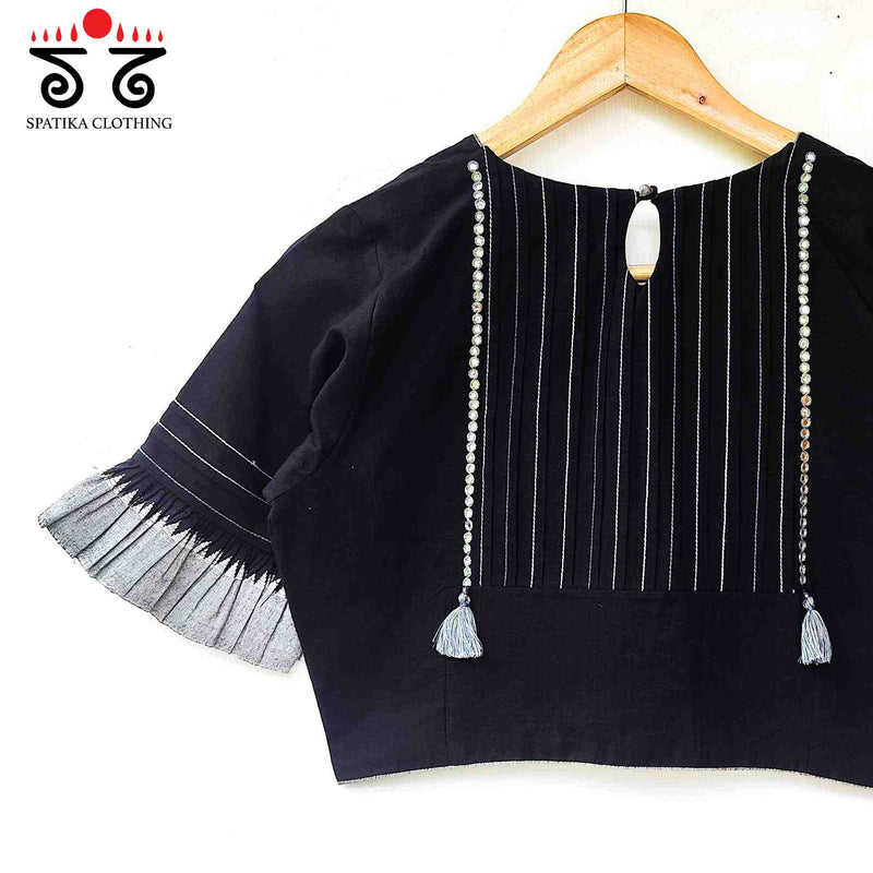 Frilled Mirror- Handcrafted Blouse