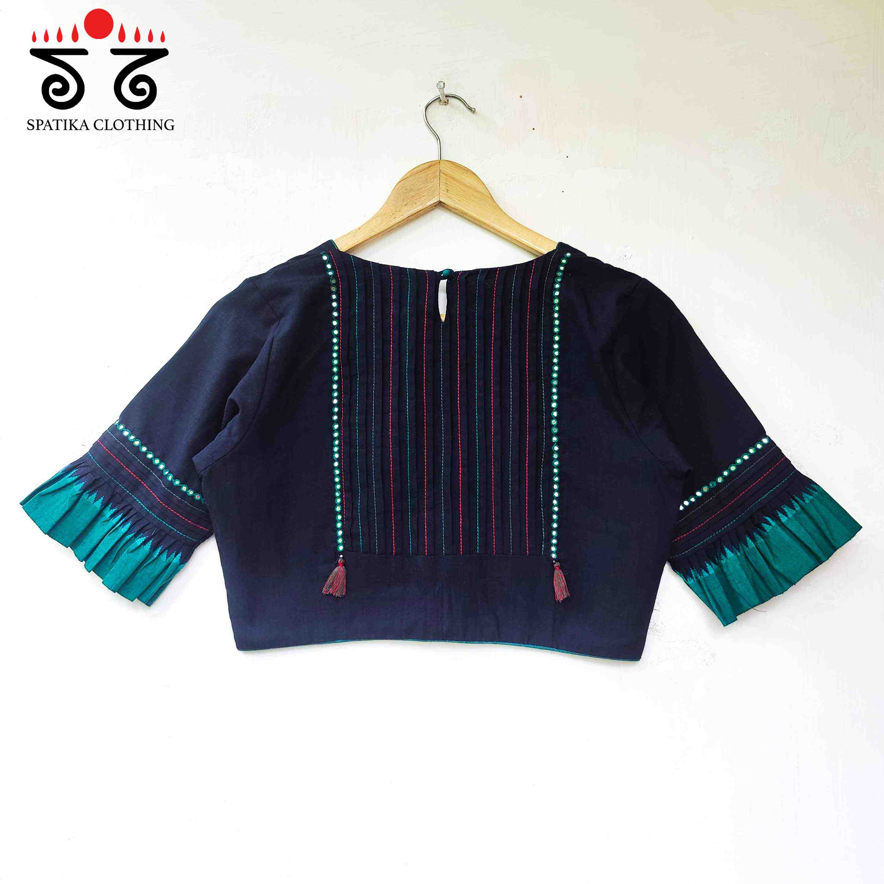 Frilled Mirror- Handcrafted Blouse