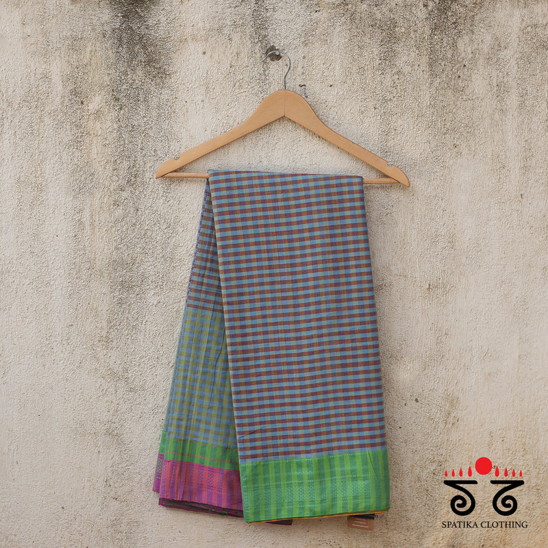 Handwoven Ilkal - Silk Border Saree