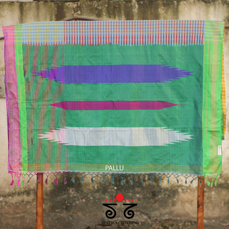 Handwoven Ilkal - Silk Border Saree