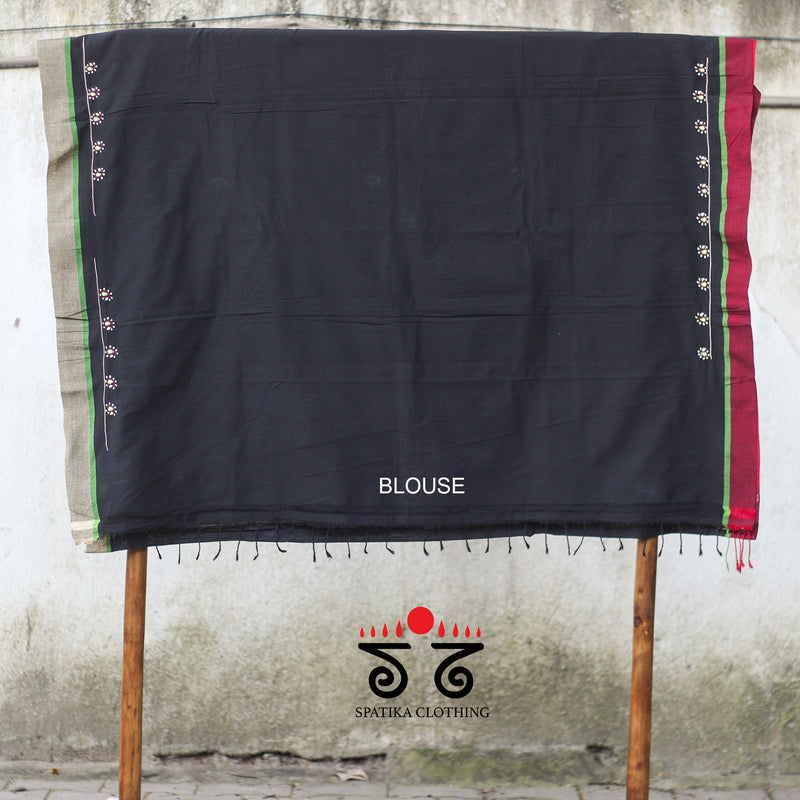 Hand Embroidered Bengal Cotton Saree