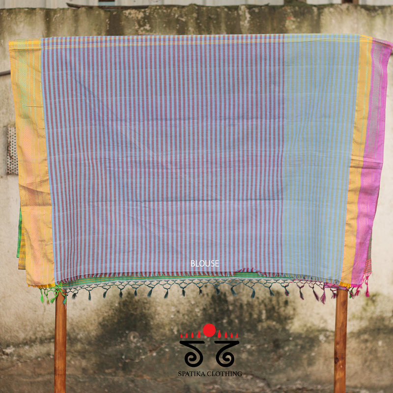 Handwoven Ilkal - Silk Border Saree
