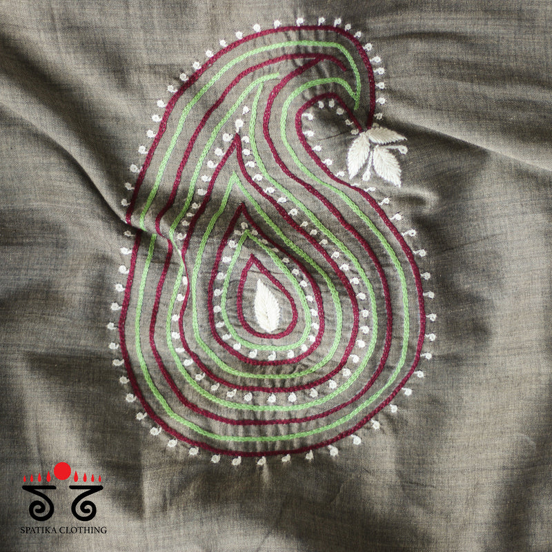 Hand Embroidered Bengal Cotton Saree