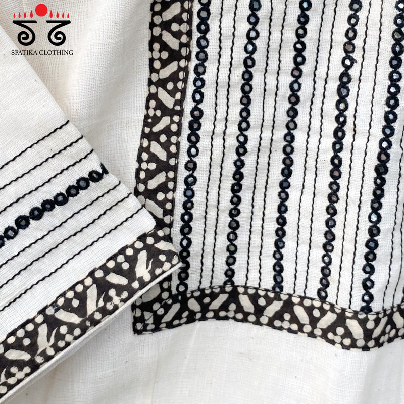 Hand - Embroidered Mirror Work Blouse