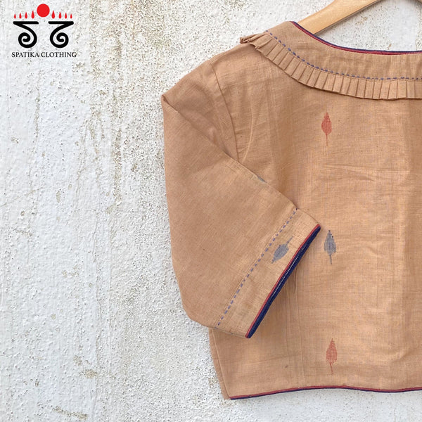 Frilled Jamdhani Blouse