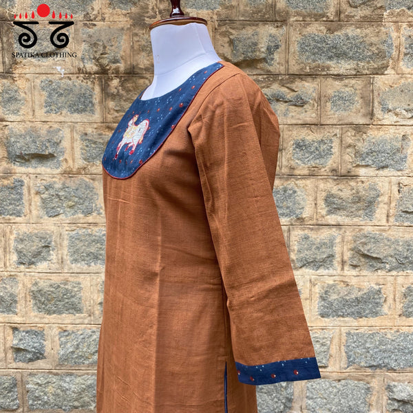 Pichwai Motif Hand Embroidered Kurta