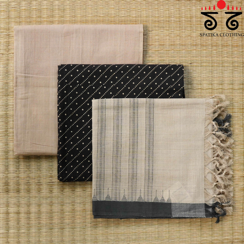 Ponduru - Ajrak  Fabric Set of 3