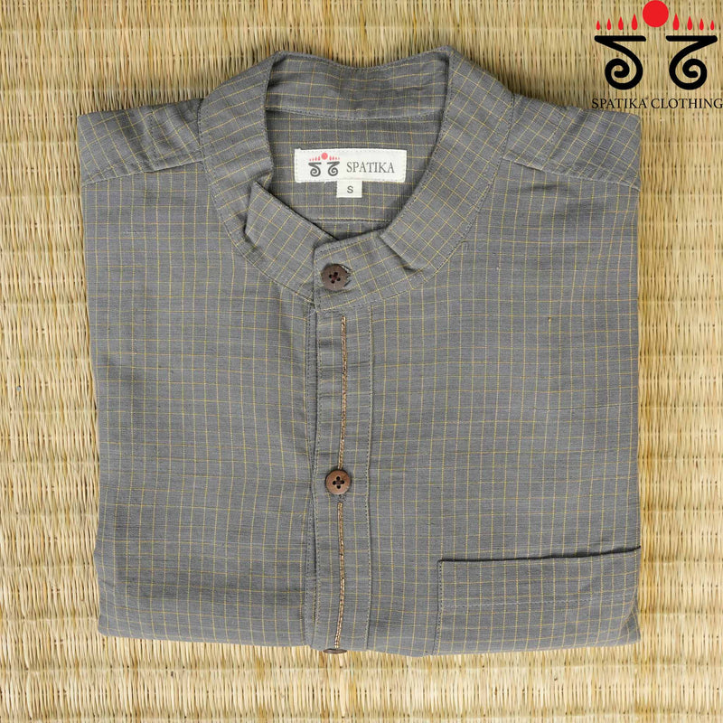 Men's Handwoven Cotton Short Kurta