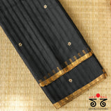 Kundan Work on Raw Silk Saree