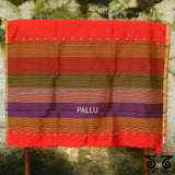 Kundan Work on Raw Silk Saree