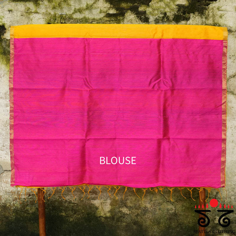 Kundan Work on Raw Silk Saree