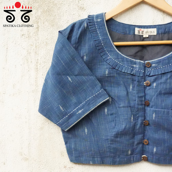 Jamdhani Frilled Blouse