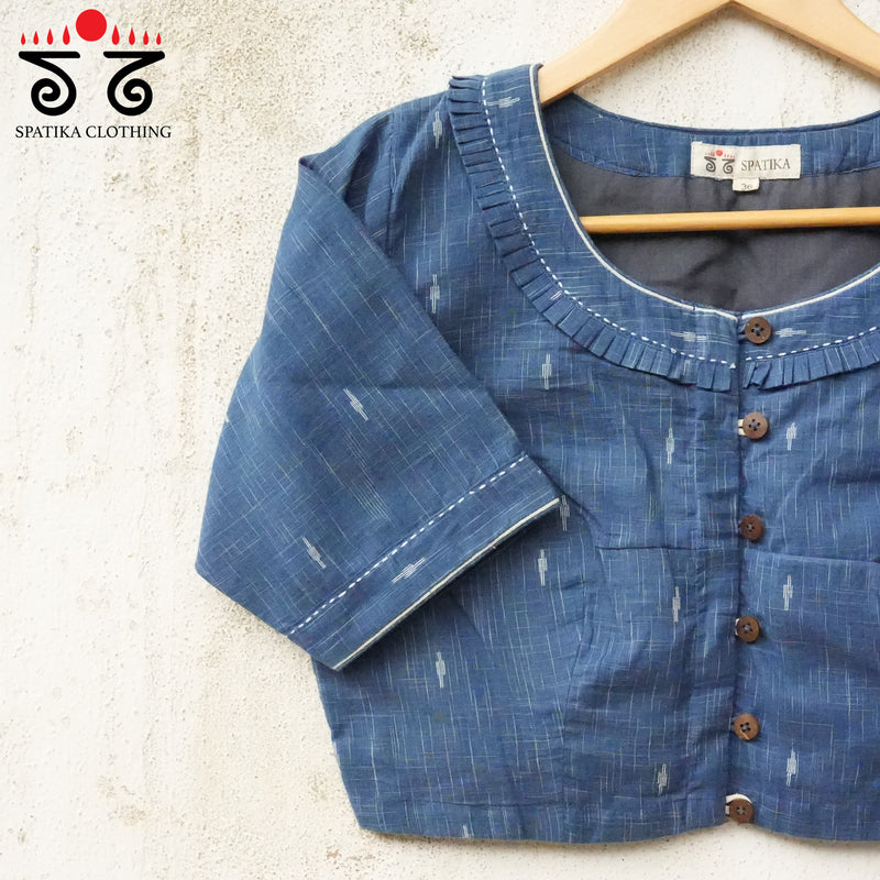 Jamdhani Frilled Blouse