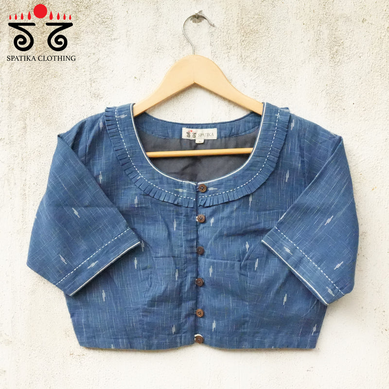 Jamdhani Frilled Blouse