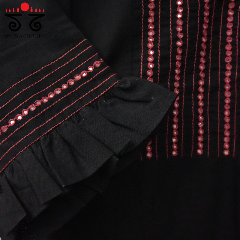 Hand - Embroidered Mirror Work Blouse