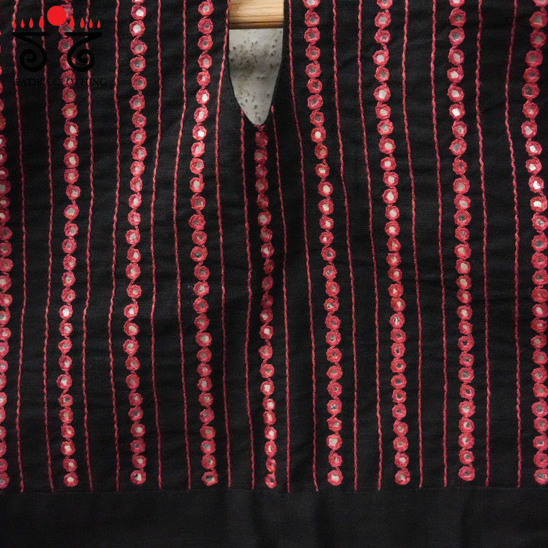 Hand - Embroidered Mirror Work Blouse