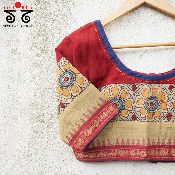 Pen Kalamkari Handcrafted Blouse