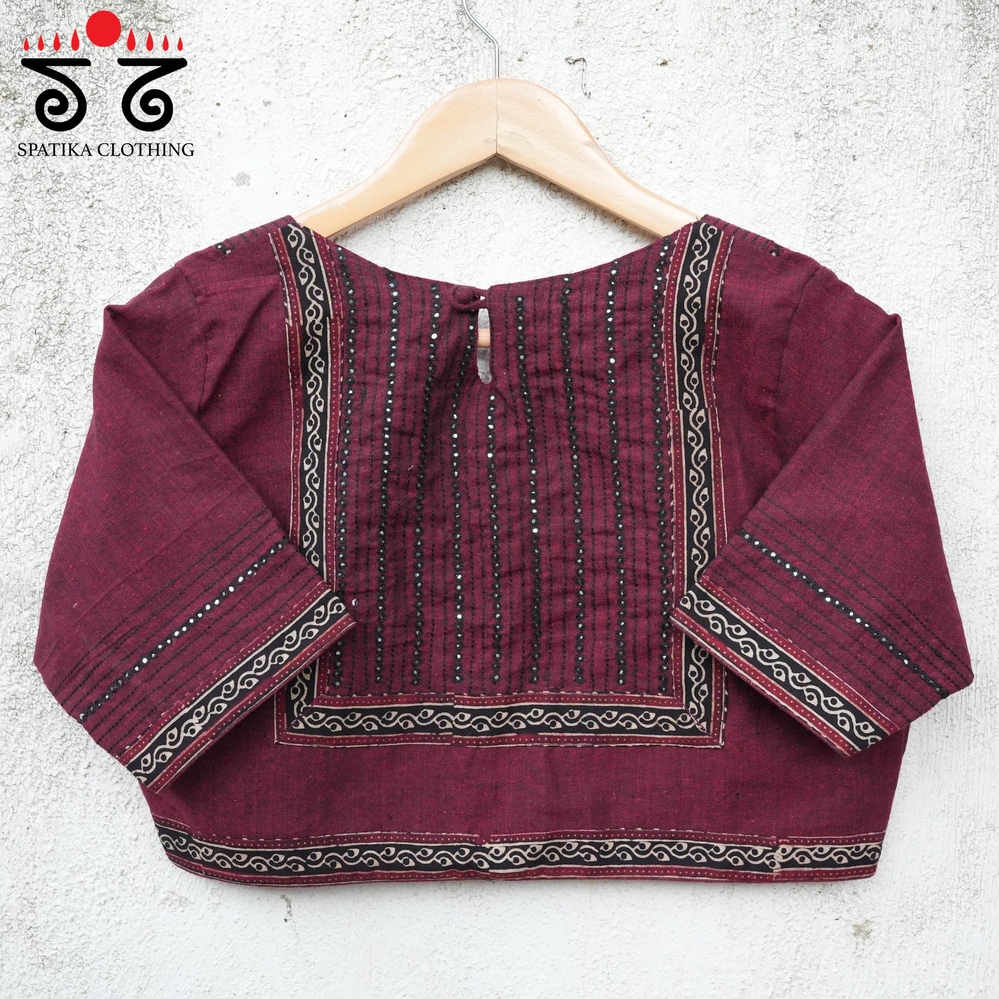 Hand - Embroidered Mirror Work Blouse