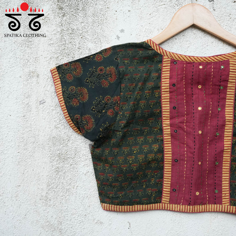 Ajrak Pintucked Blouse