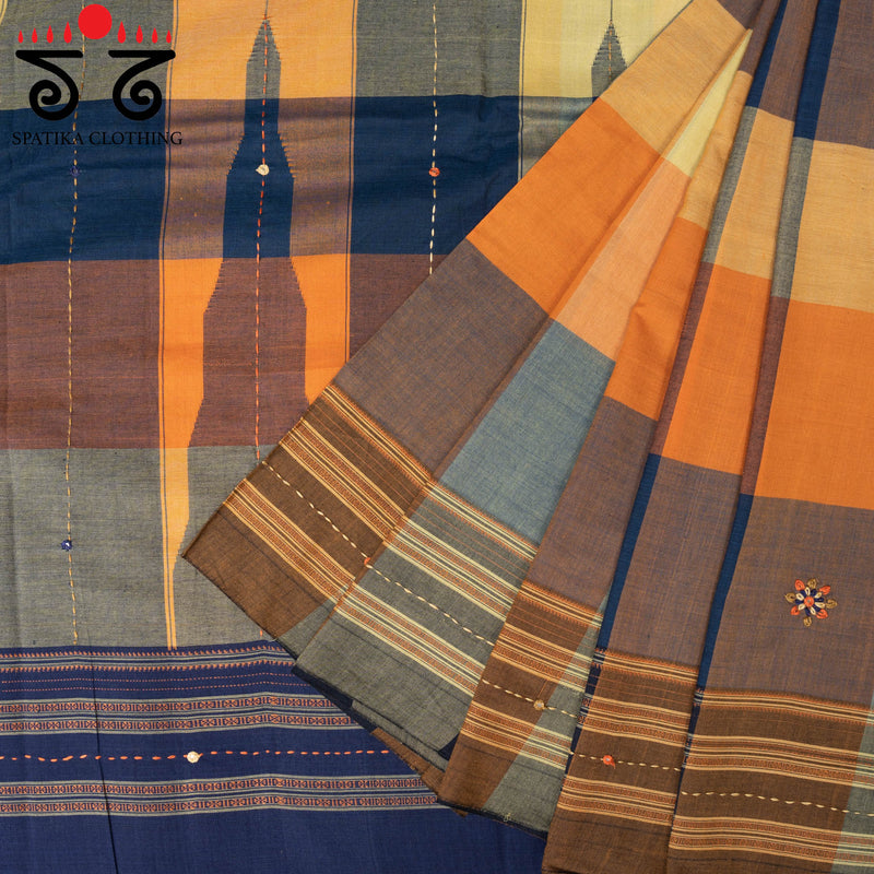 Hand - Embroidered Ilkal Saree