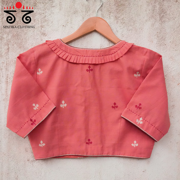 Jamdhani Frilled Blouse